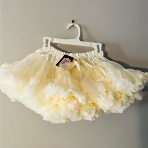 Fluffy Cream Light Lemon Tutu Skirt